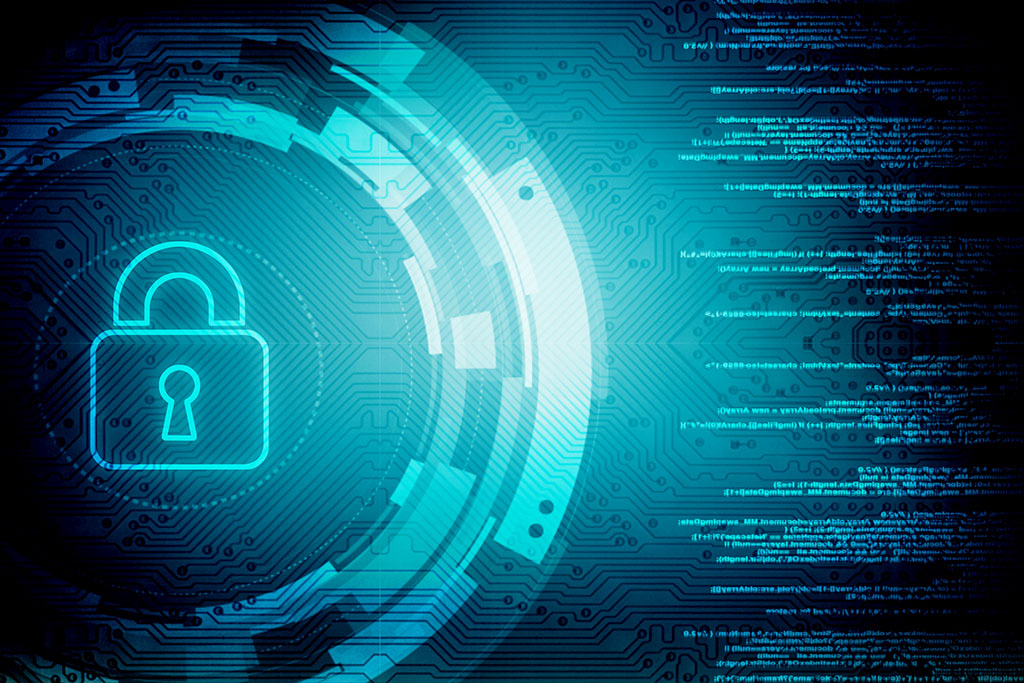 Security Lock on digital screen