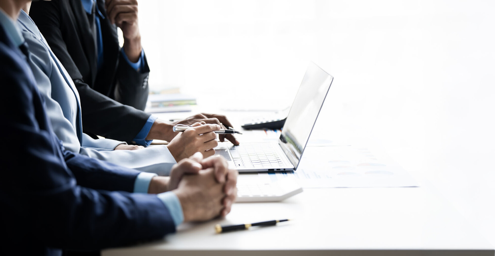 group of businessman consulting